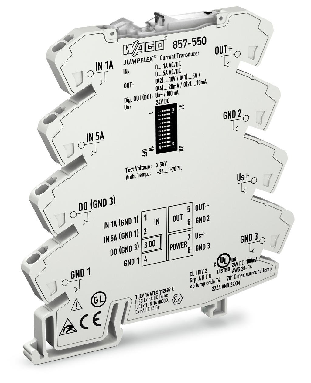 CONVERT DE CORRIENTE; 0 ... 1 A, 0 ... 5 A AC/DC (WAG100679 / 857-550)